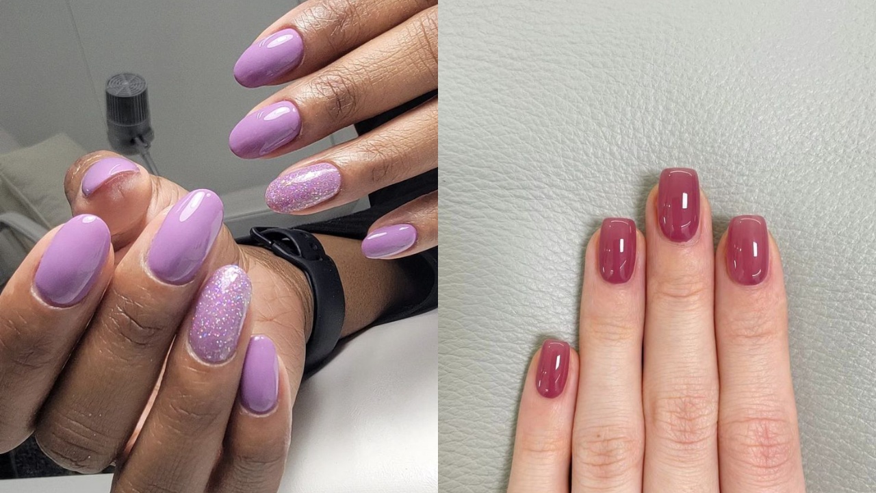 unhas em gel tons pastéis