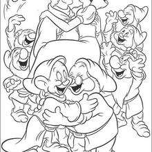 desenhos dos anões da branca de neve para colorir