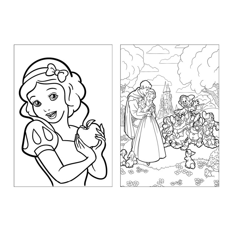 branca de neve e príncipe para colorir