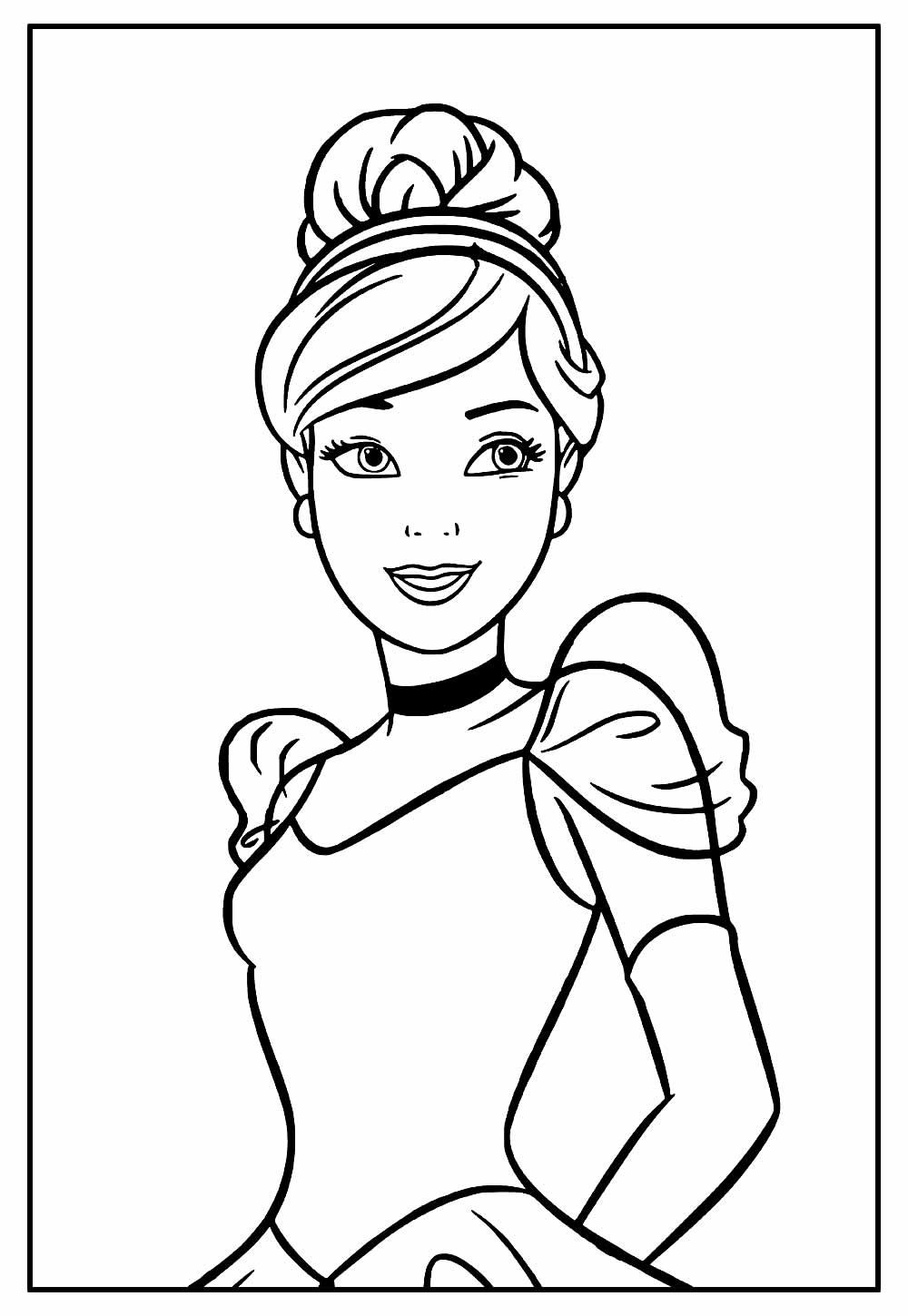 desenho da cinderela baby para colorir