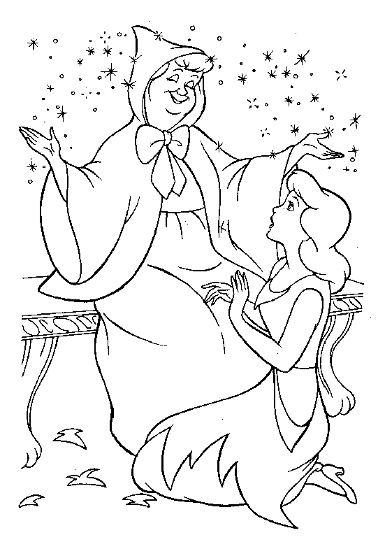 desenho da cinderela vestido de baile para colorir