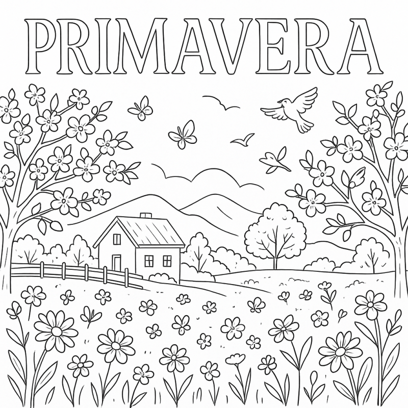 desenhos de primavera para adultos