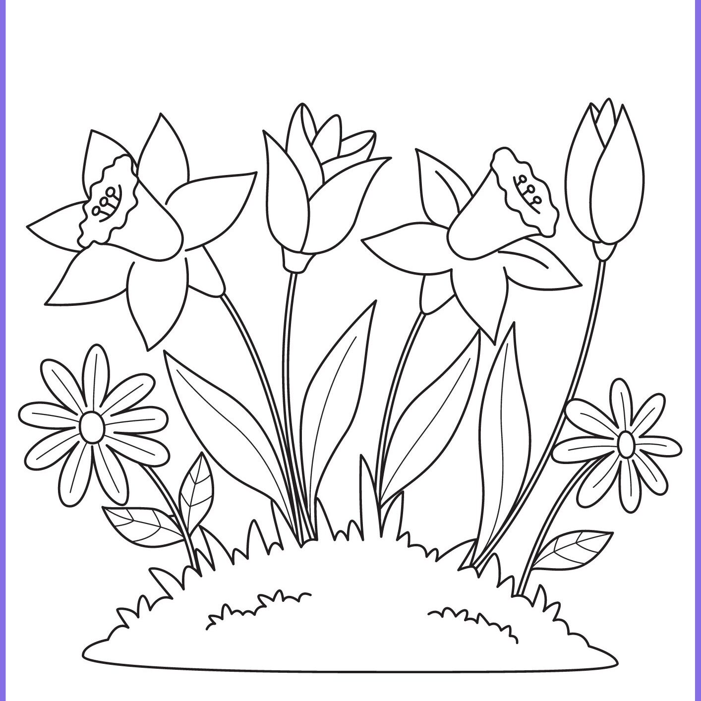 flores da primavera para pintar