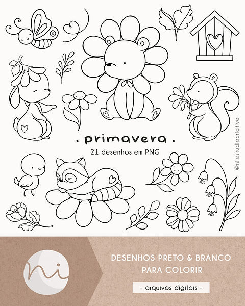 atividades de colorir primavera