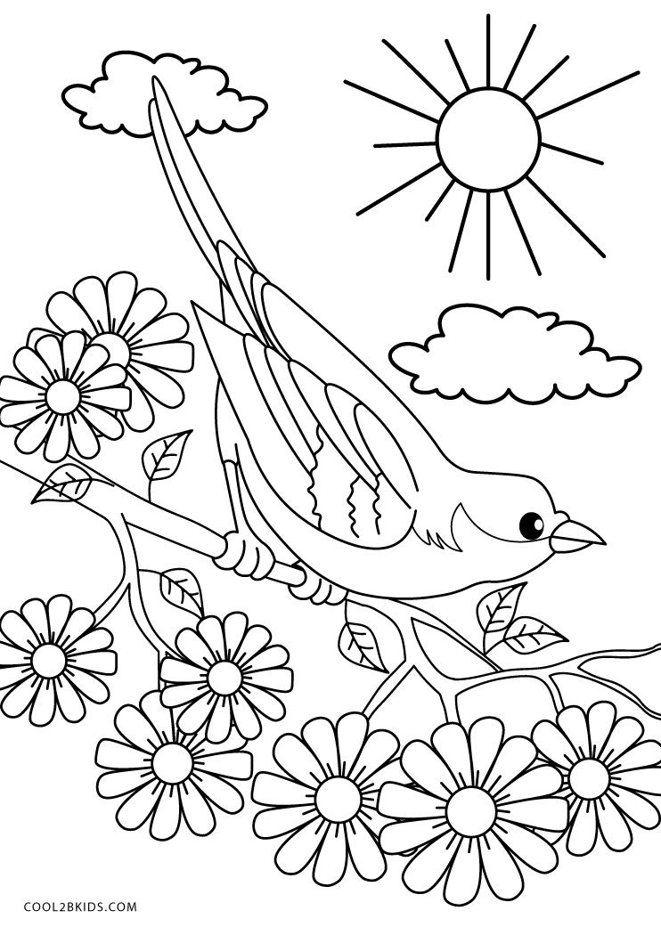animais da primavera para colorir