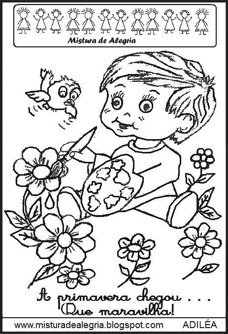 desenhos de jardins primavera