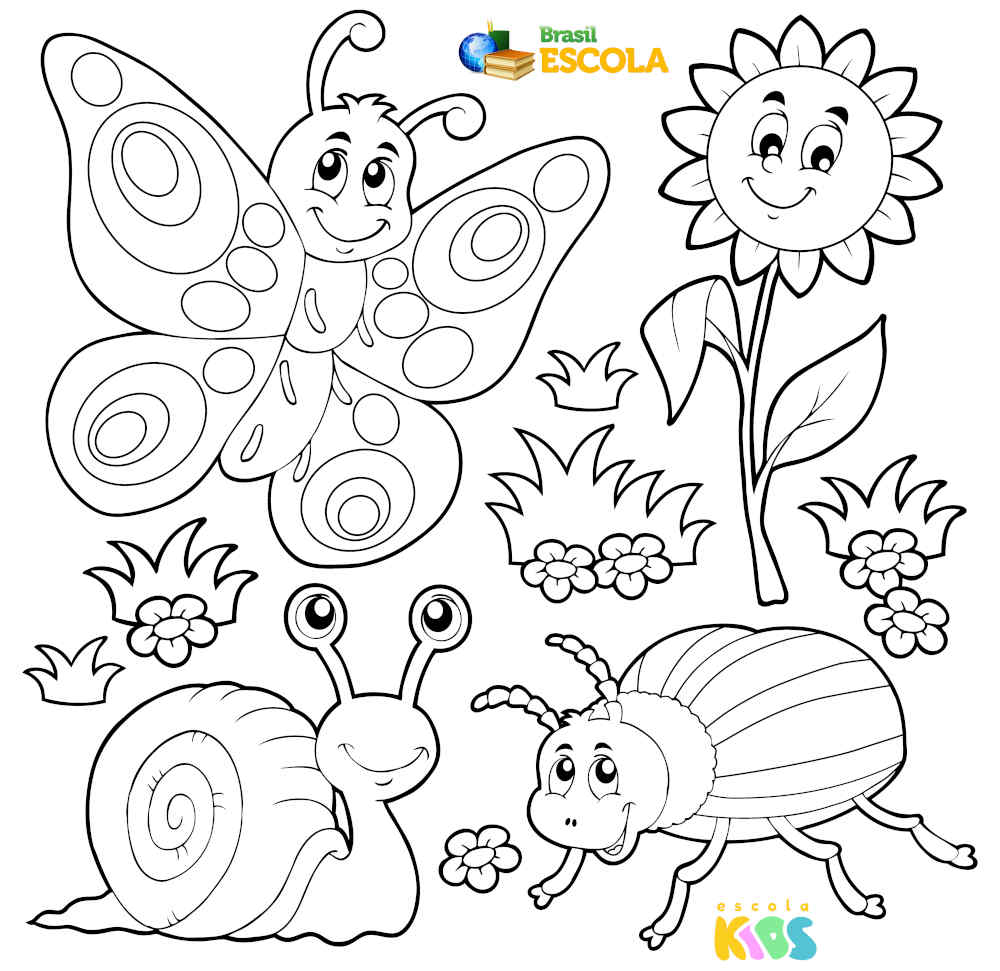 desenhos infantis primavera
