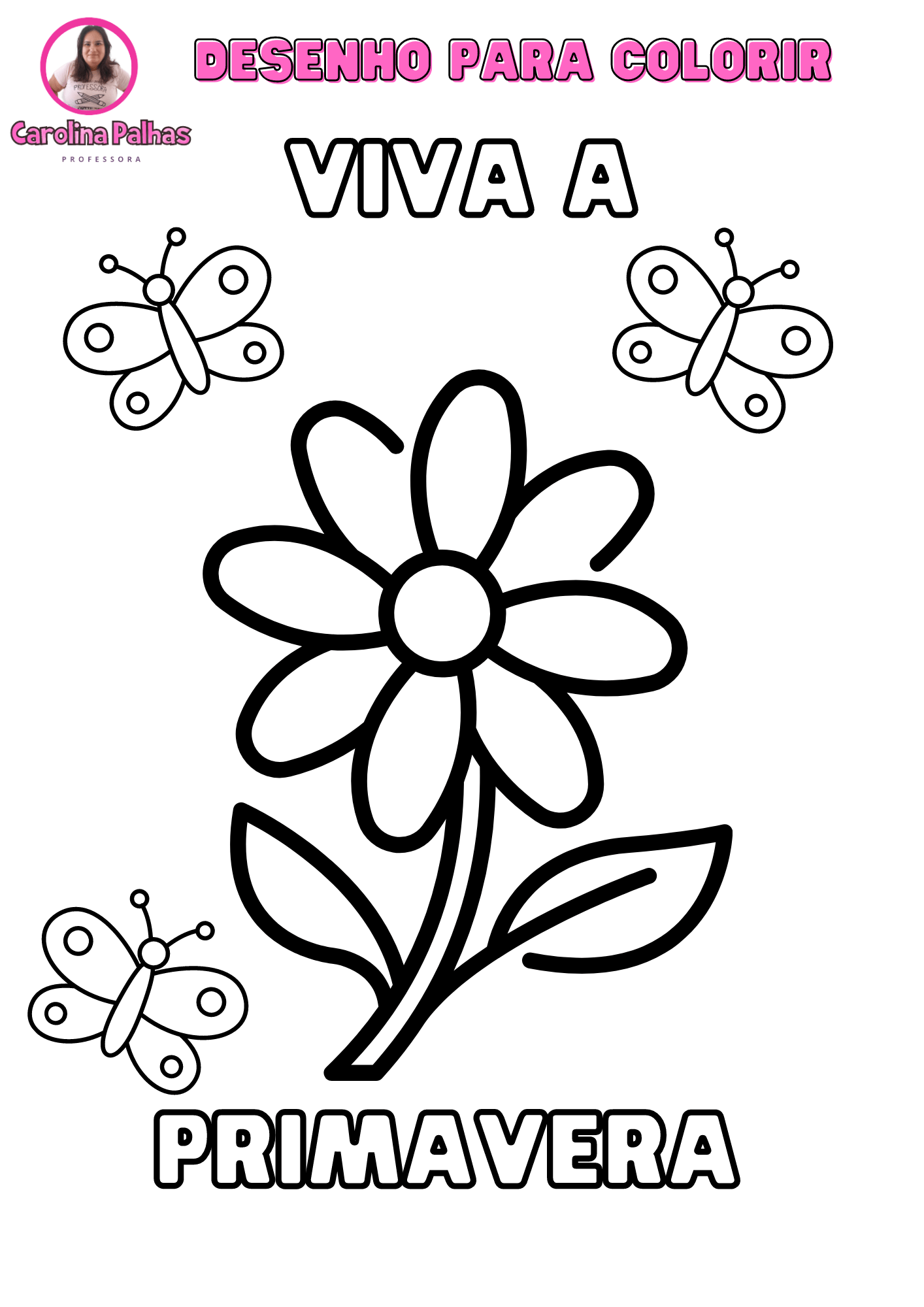 estação da primavera para colorir