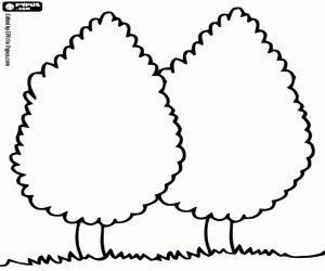 desenho de arvore para colorir de inverno