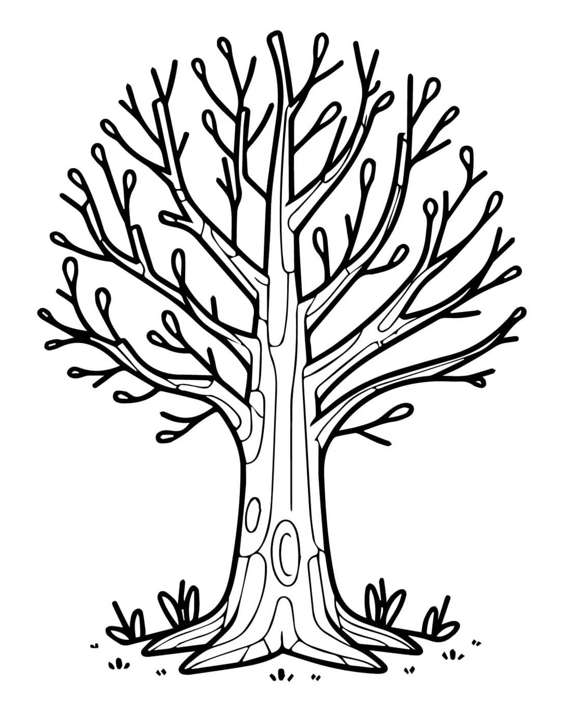 desenho de arvore para colorir com casa