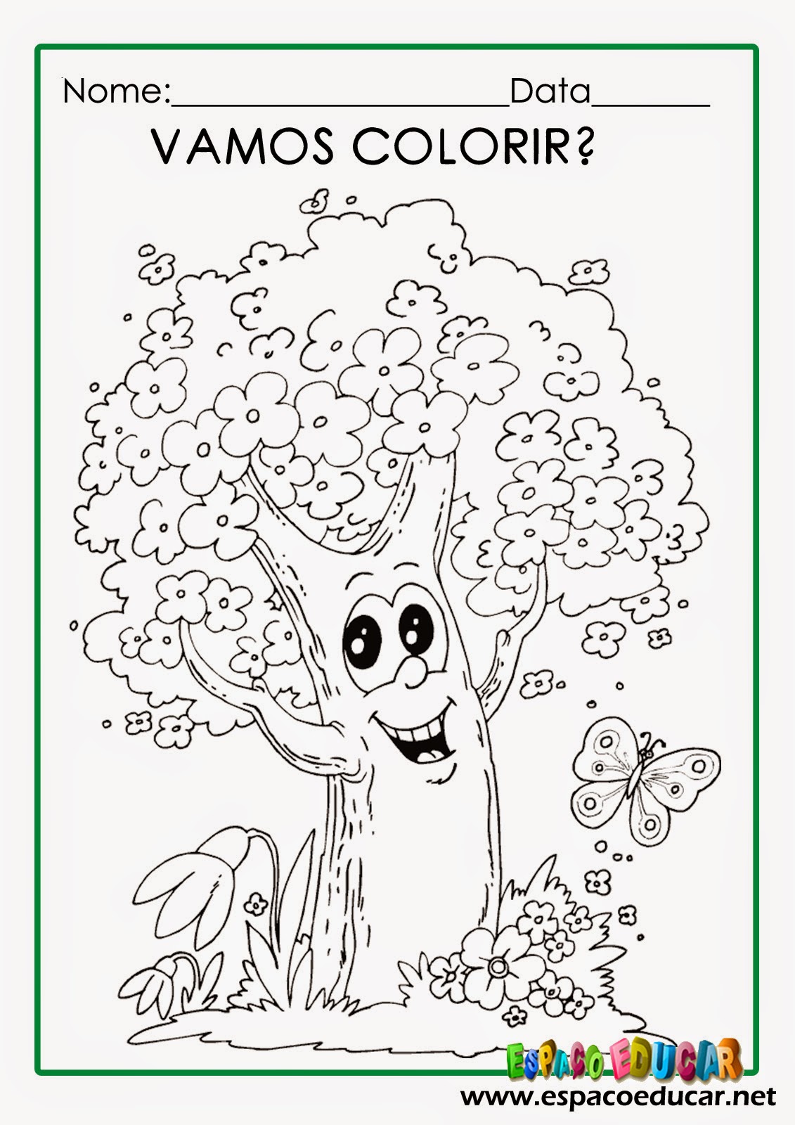 desenho de arvore para colorir para imprimir