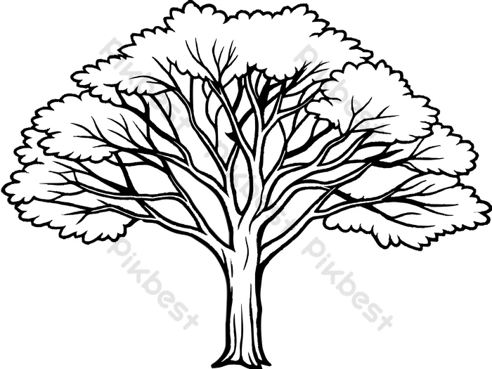 desenho de arvore para colorir pdf