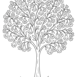 desenho de arvore para colorir abstrato