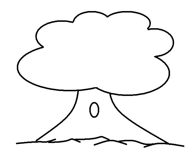 desenho de arvore para colorir infantil