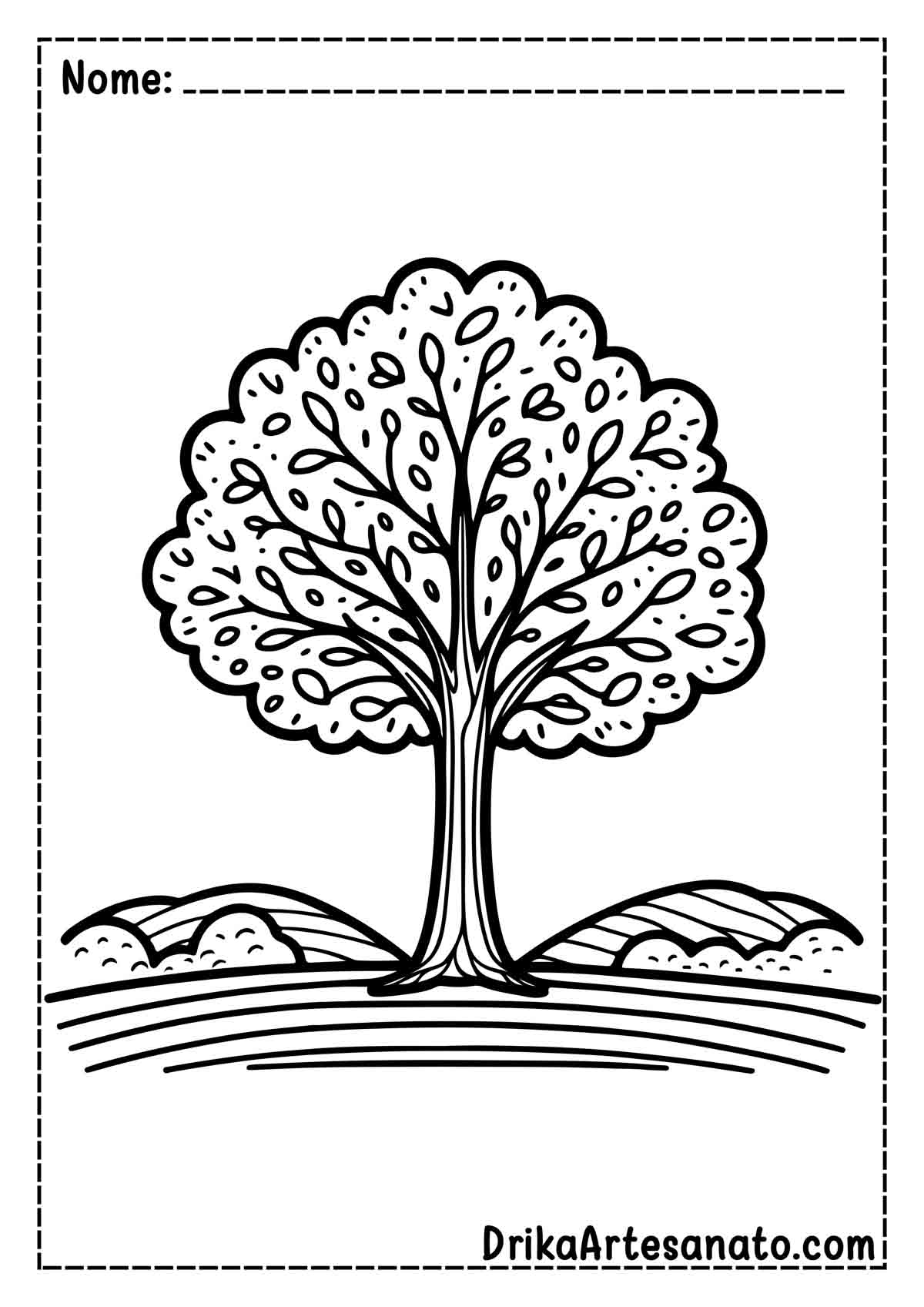 desenho de arvore para colorir grande