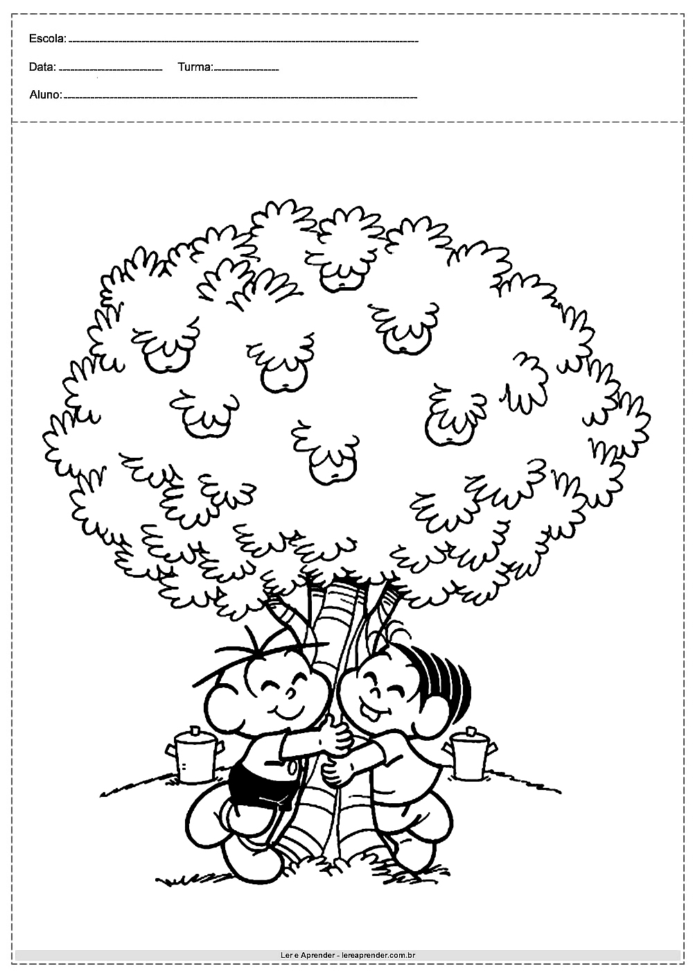 desenho de arvore para colorir de primavera