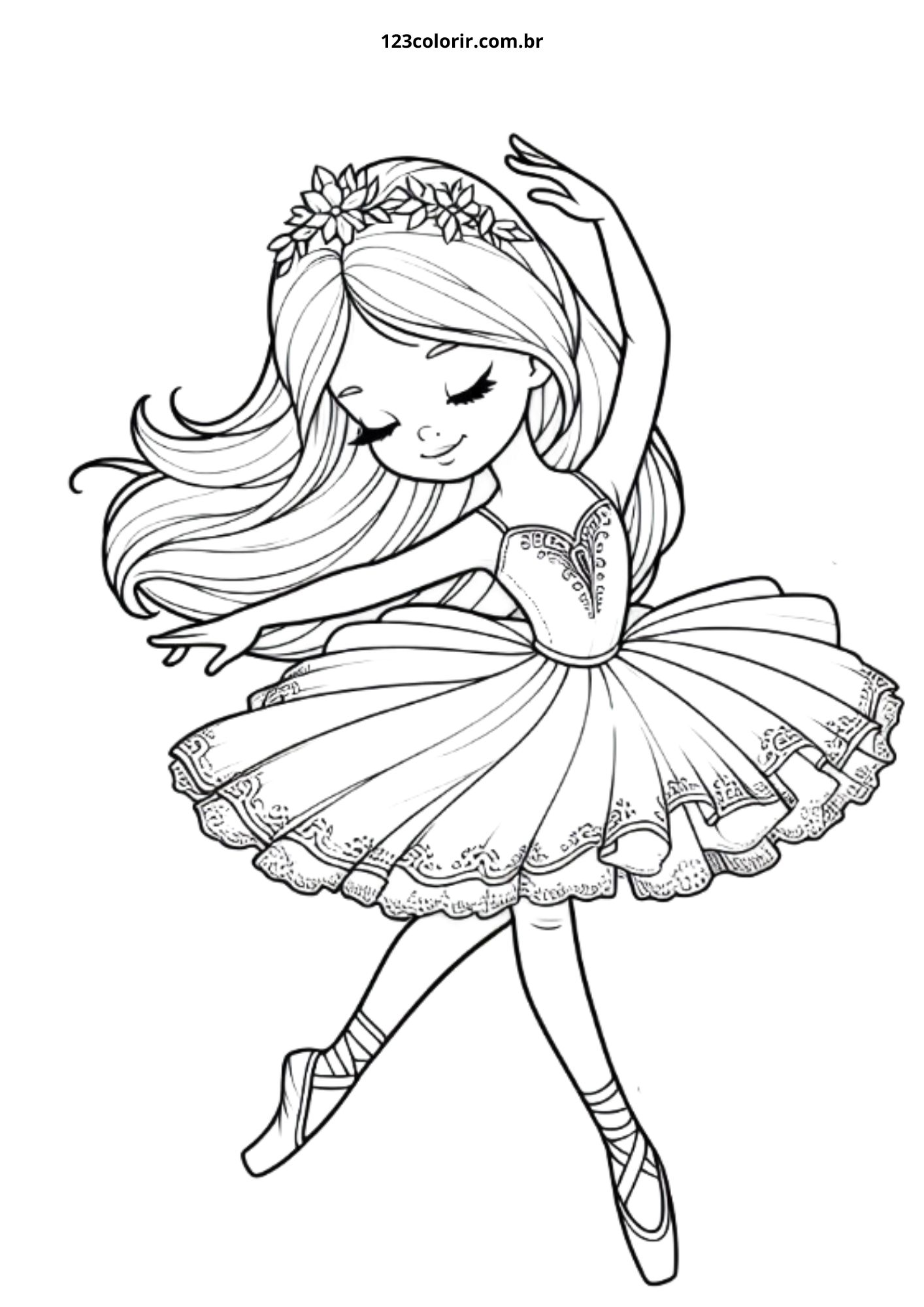desenho de bailarina para colorir simples