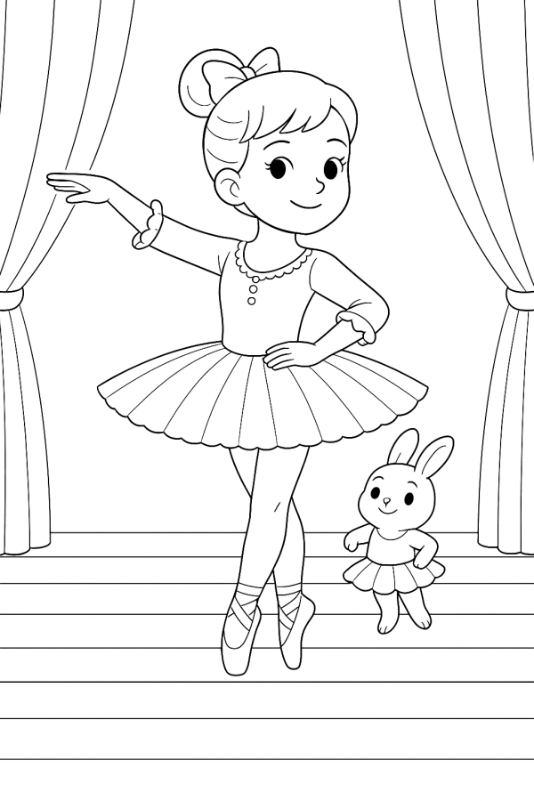 bailarina para colorir pdf