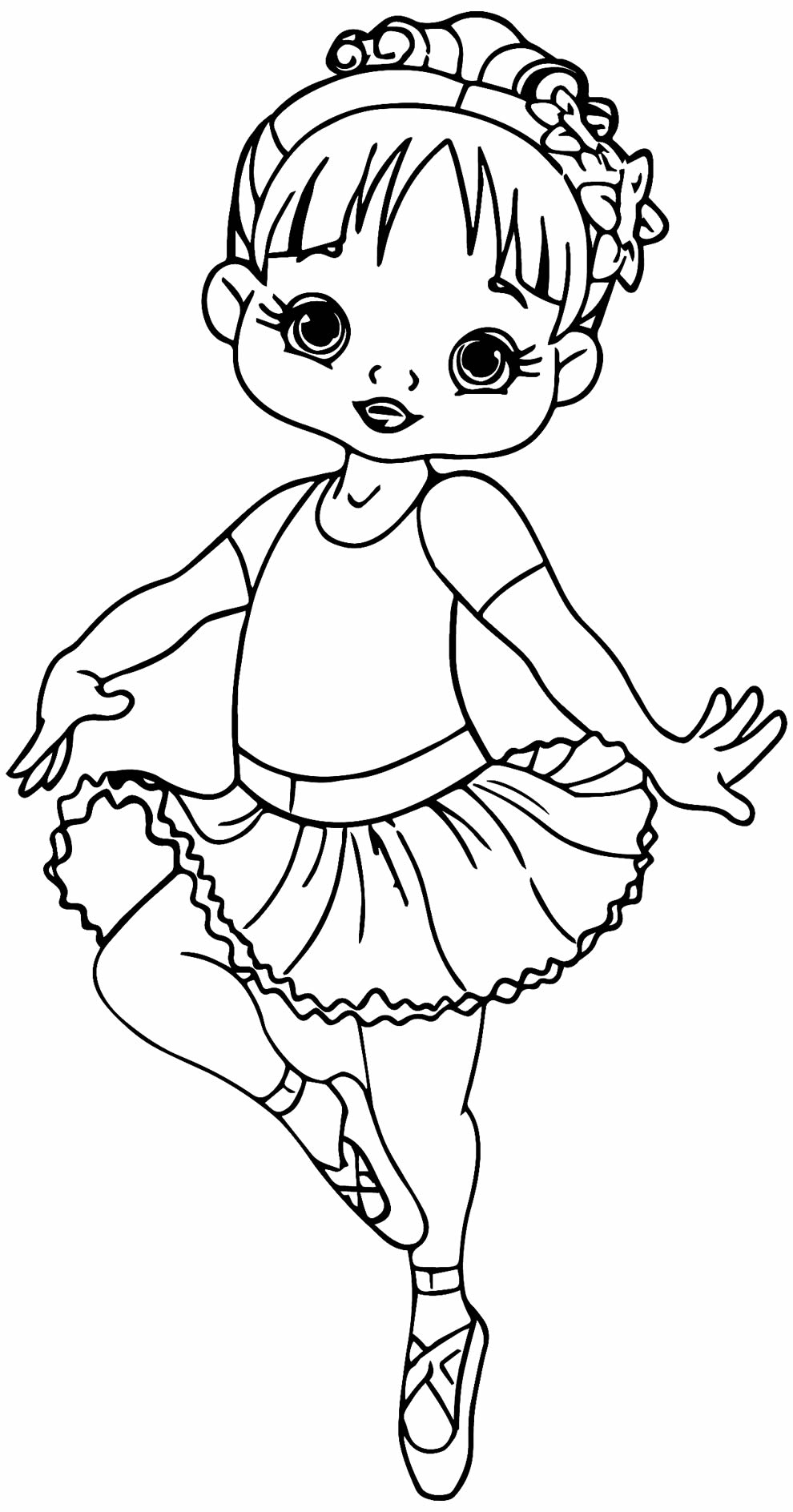 bailarina realista para colorir