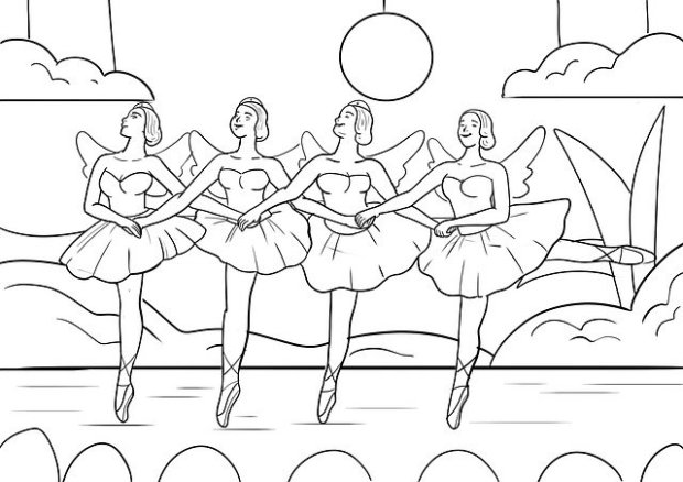 bailarina kawaii para colorir