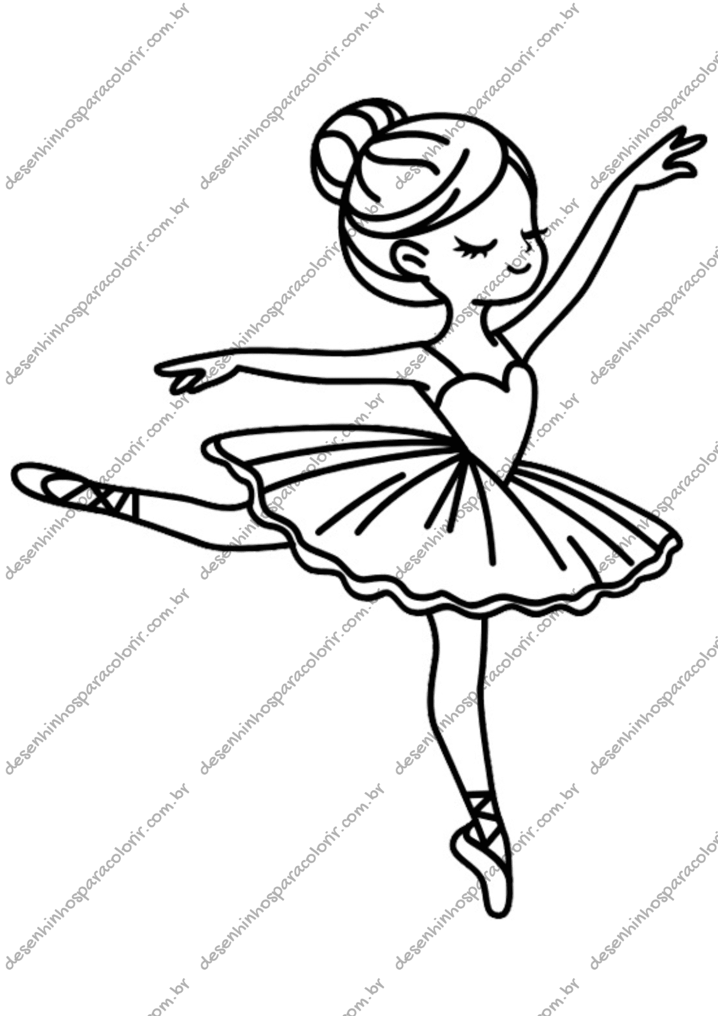 bailarina para colorir online