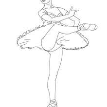 bailarina para colorir online