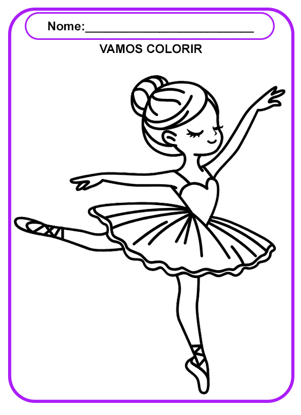 desenhos de sapatilhas de ponta para colorir
