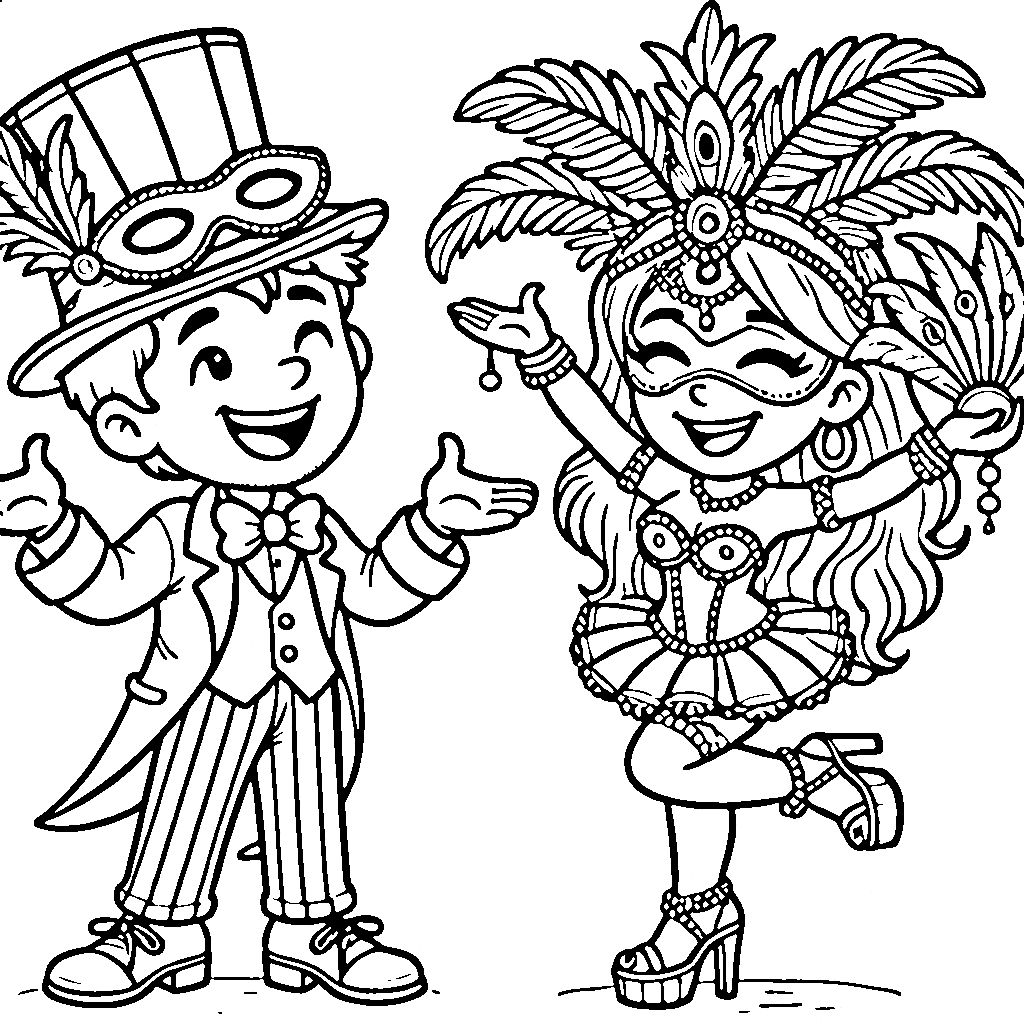 desenhos de carnaval para imprimir