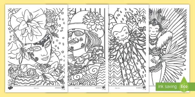 desenhos de confetes e serpentinas