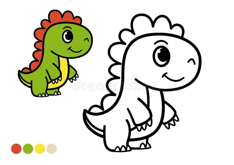 desenhos de dinossauros em aquarela para colorir