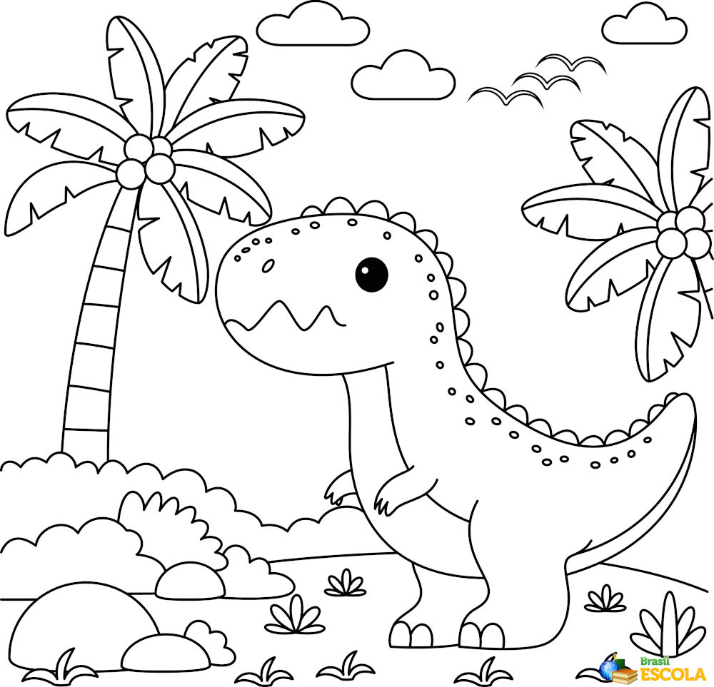 desenhos de dinossauros para imprimir grátis