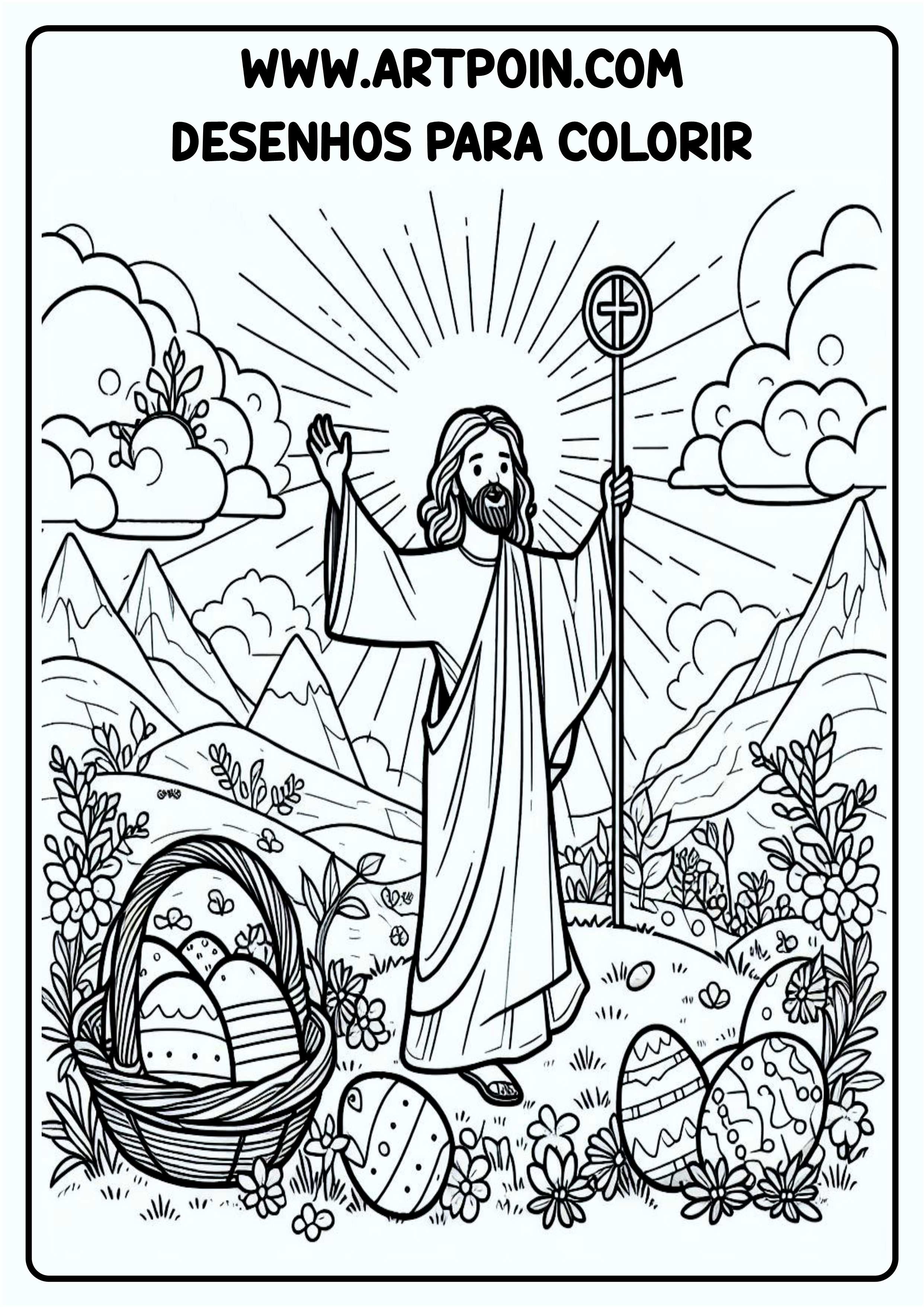 livro de colorir Jesus Menino
