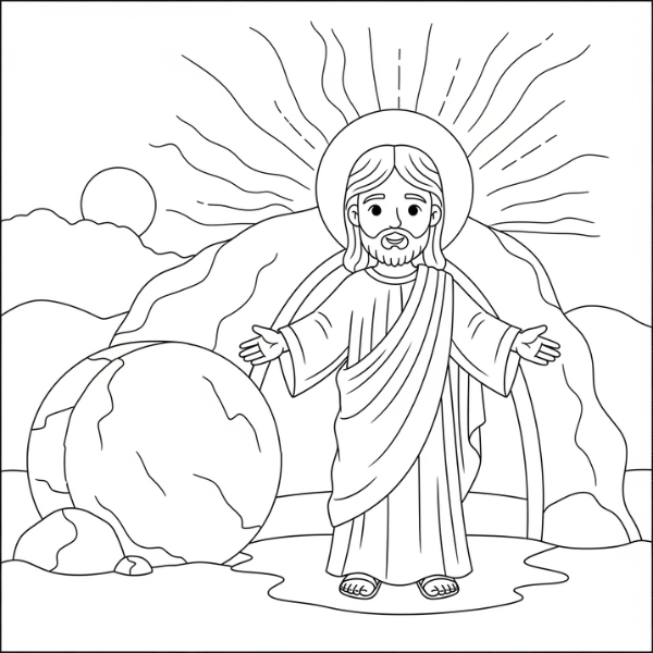 desenhos infantis de Jesus