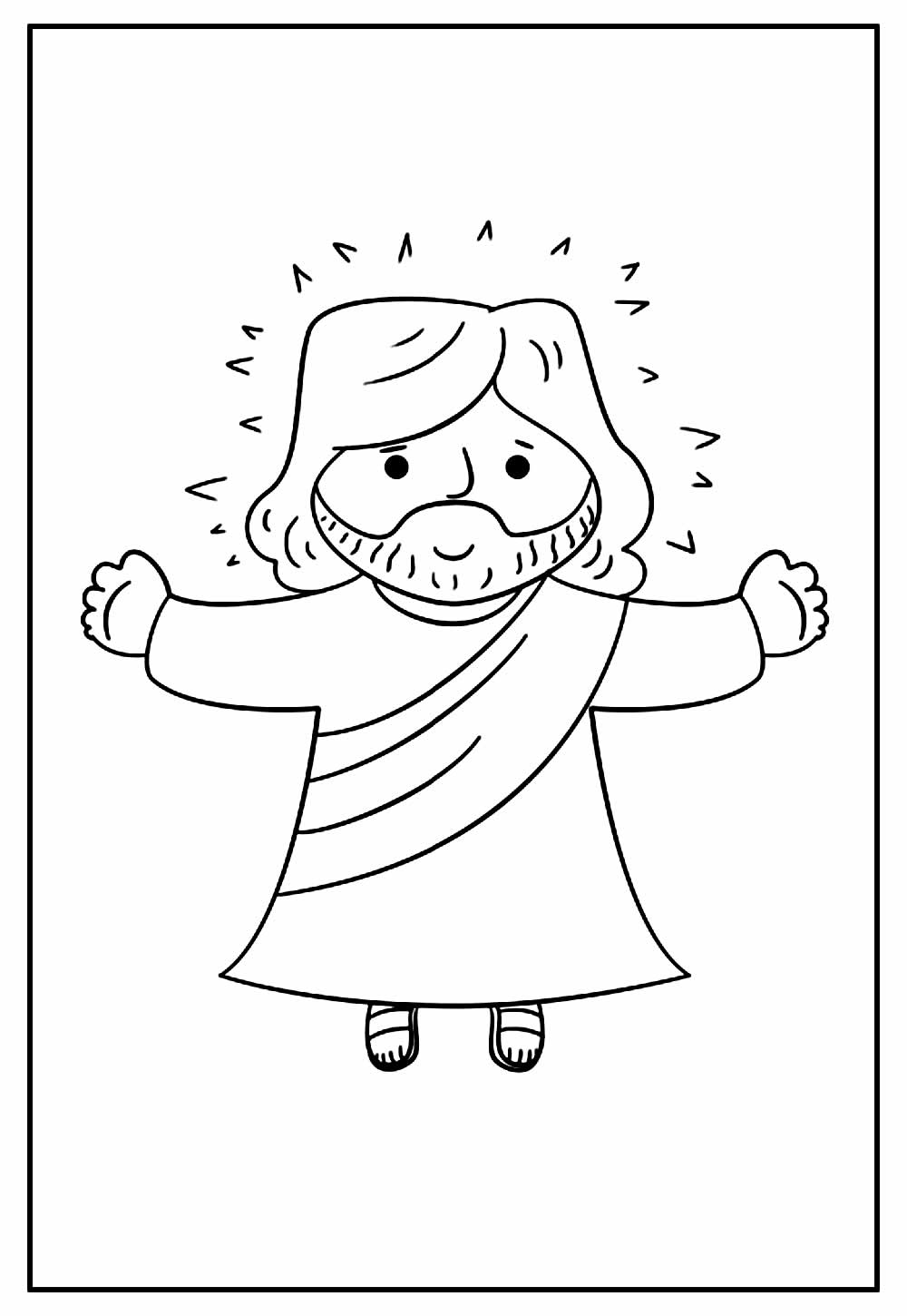colorir Sagrado Coração de Jesus