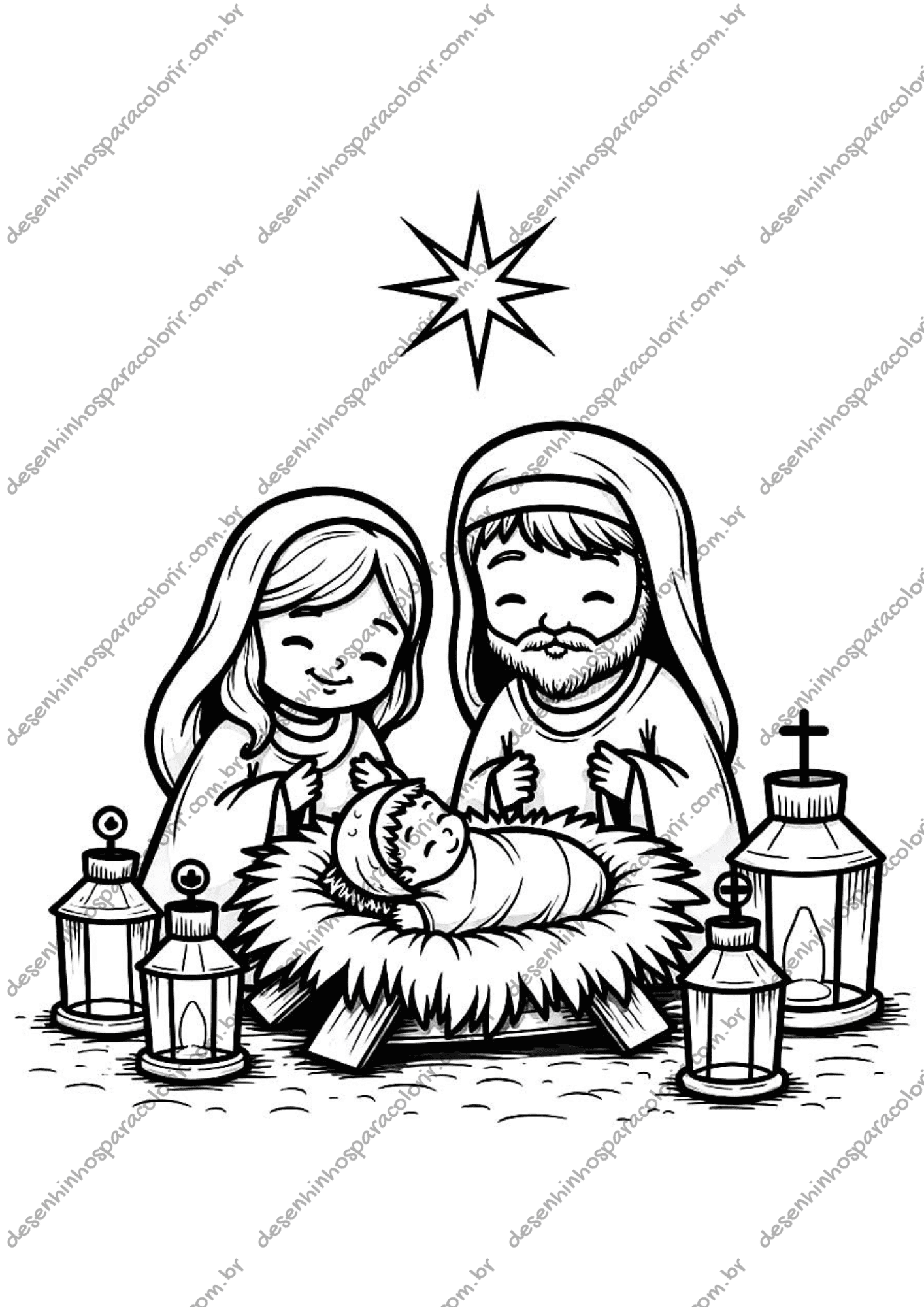 colorir Sagrado Coração de Jesus