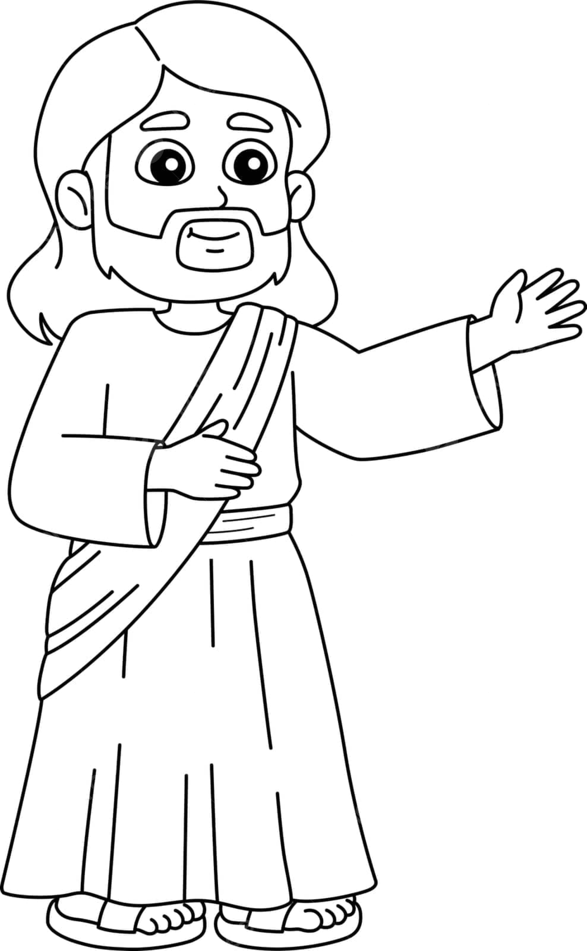 desenho Jesus e as crianças para colorir