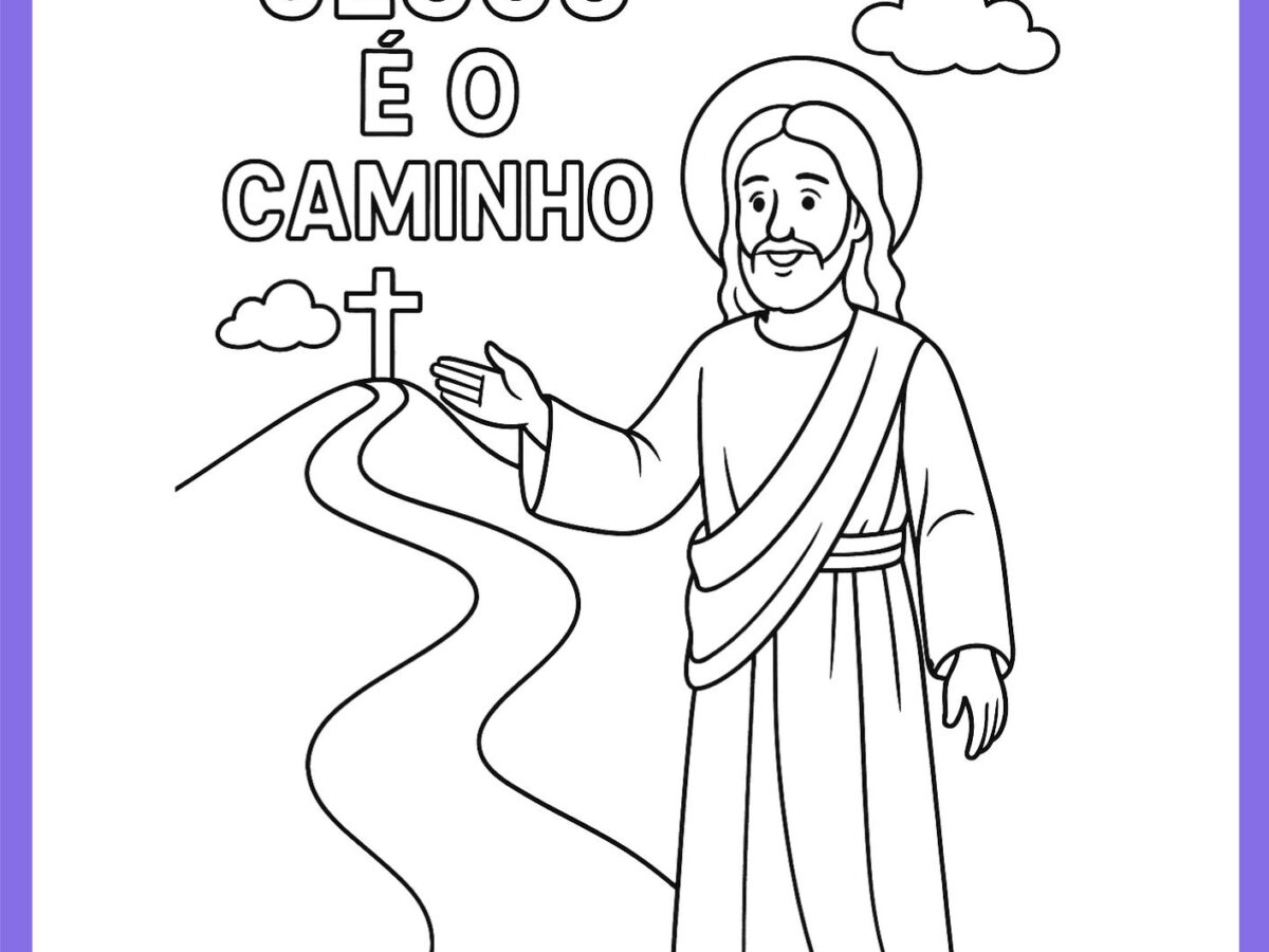 desenho Jesus Bom Pastor para colorir