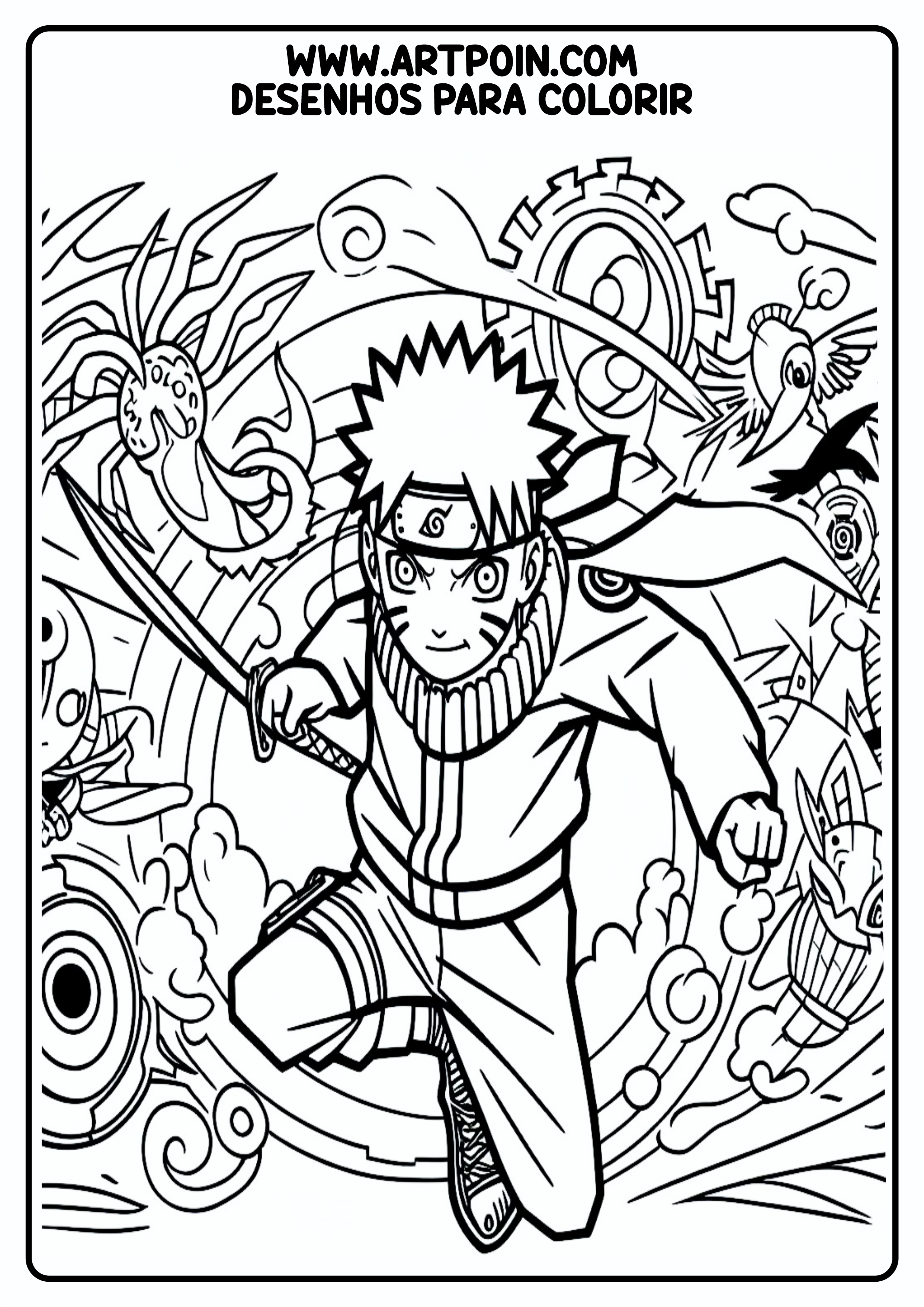 Naruto Shippuden para colorir