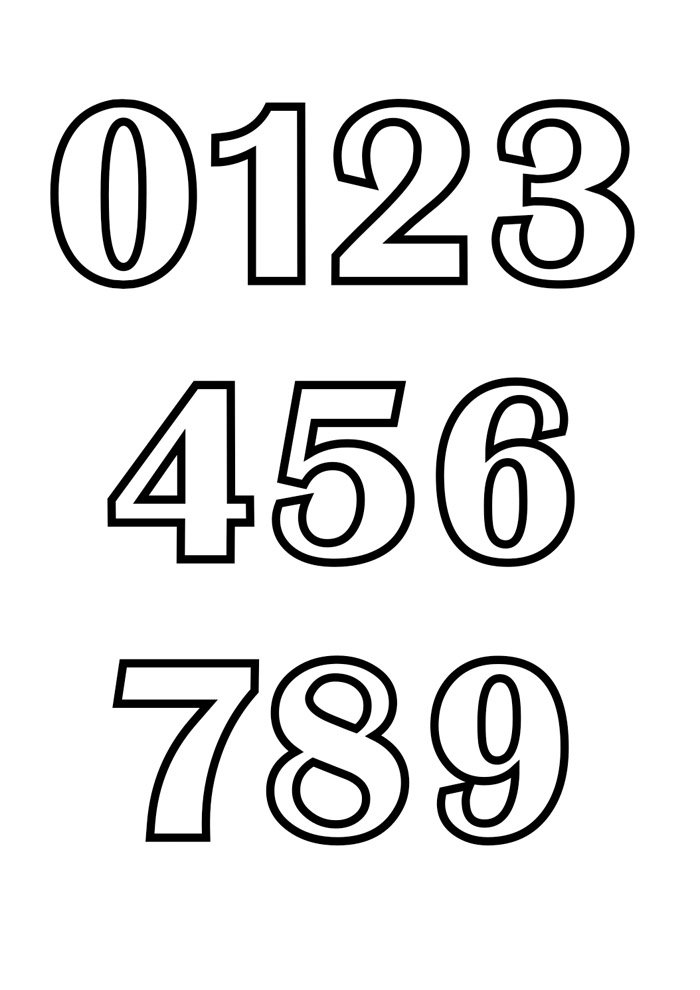 ideias de desenhos de números para colorir