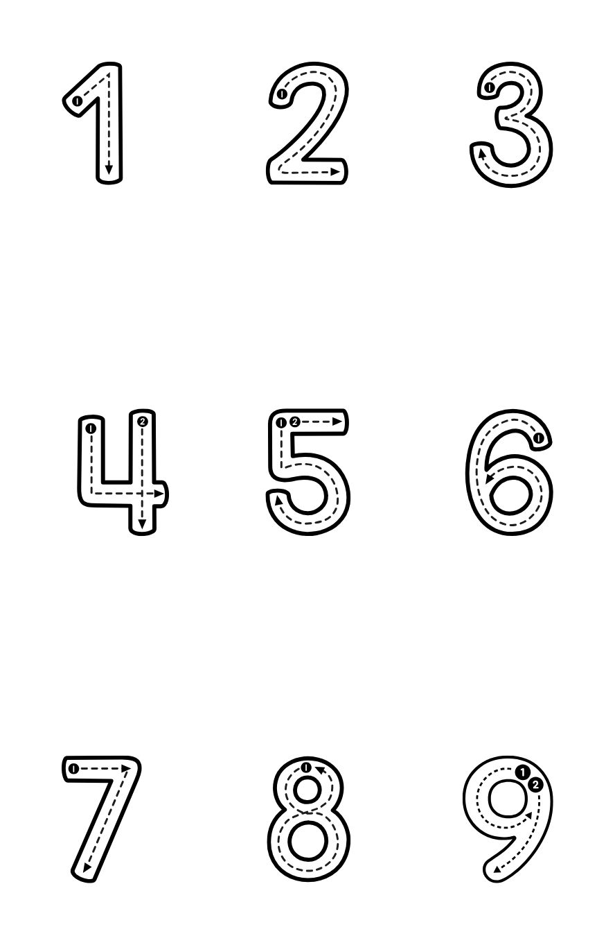 desenho de números para colorir