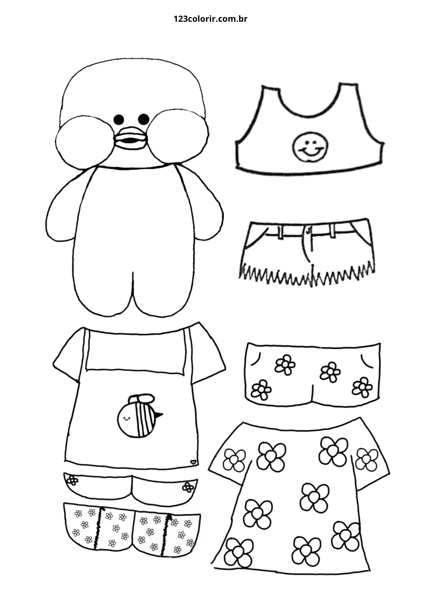 desenho de patinho fofo para imprimir