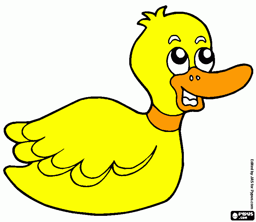 desenho de patinho fofo para imprimir