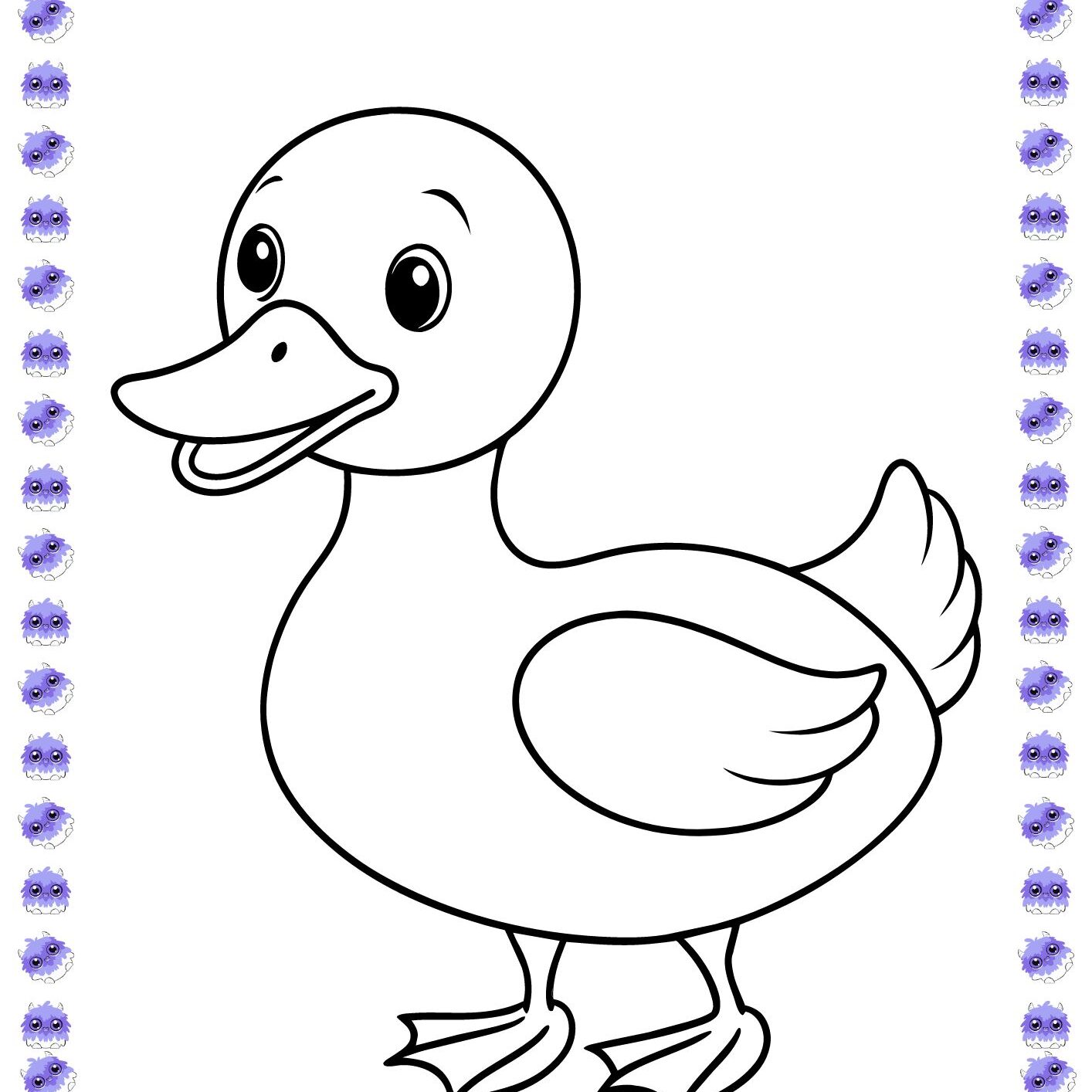 desenho de pato realista para colorir