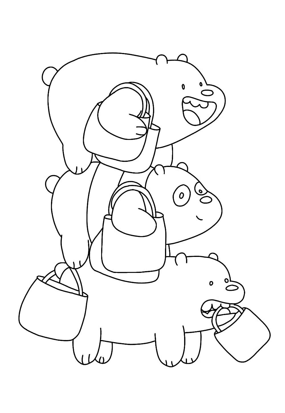 desenho de urso polar para colorir