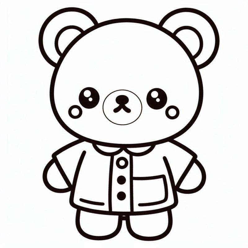 desenho de urso para colorir inspirador