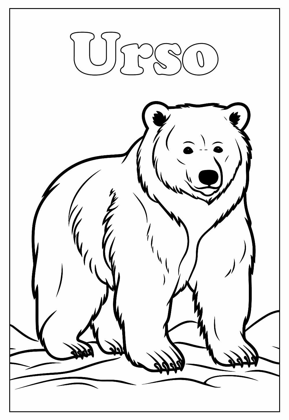 desenho de urso vs desenho de outro animal para colorir