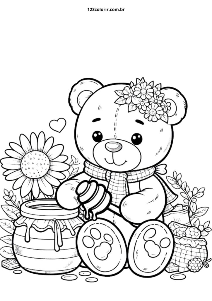 desenho de urso para colorir inspirador