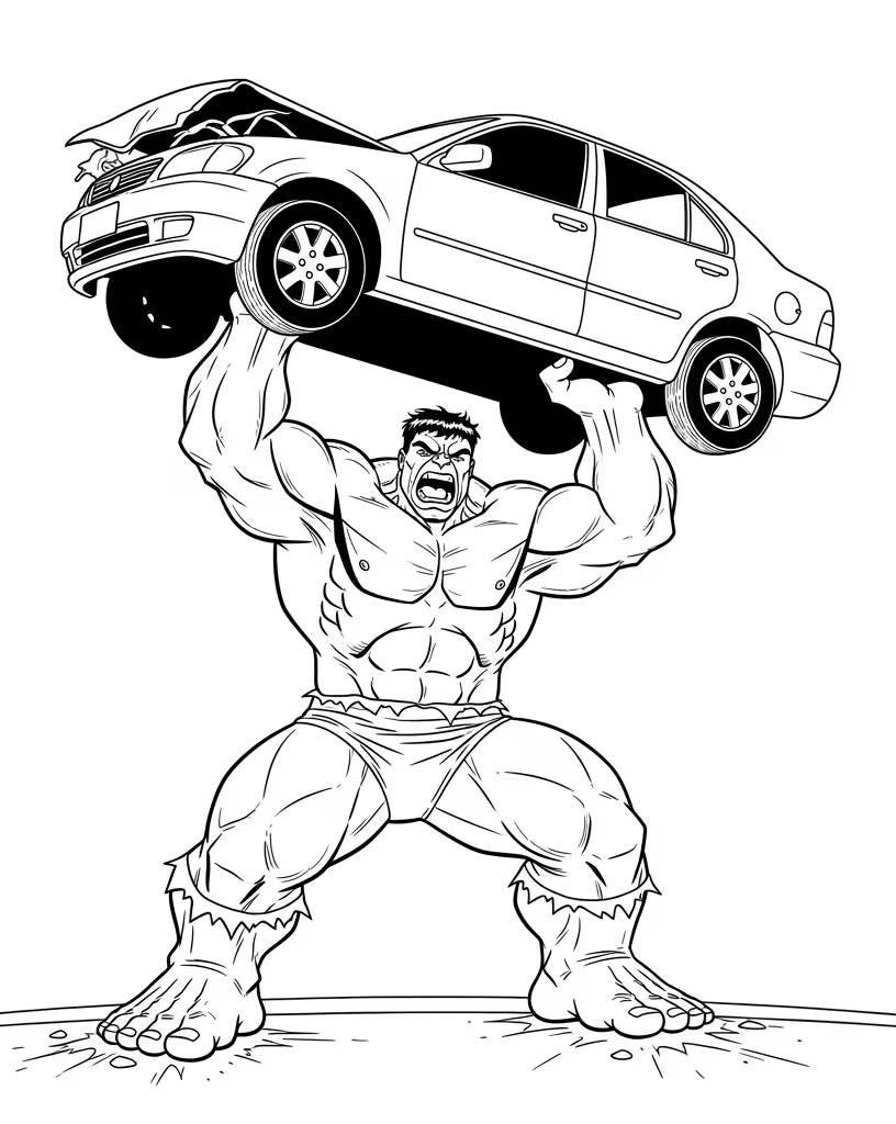 hulk cinza para colorir