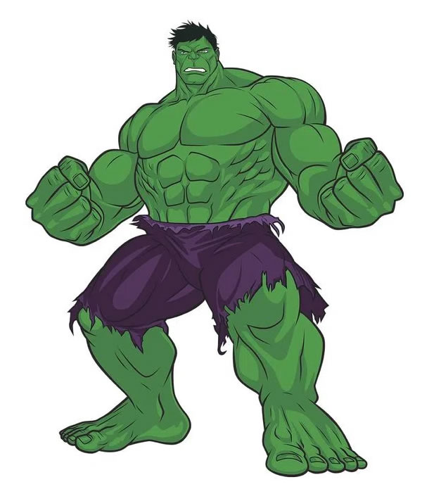 hulk azul para colorir