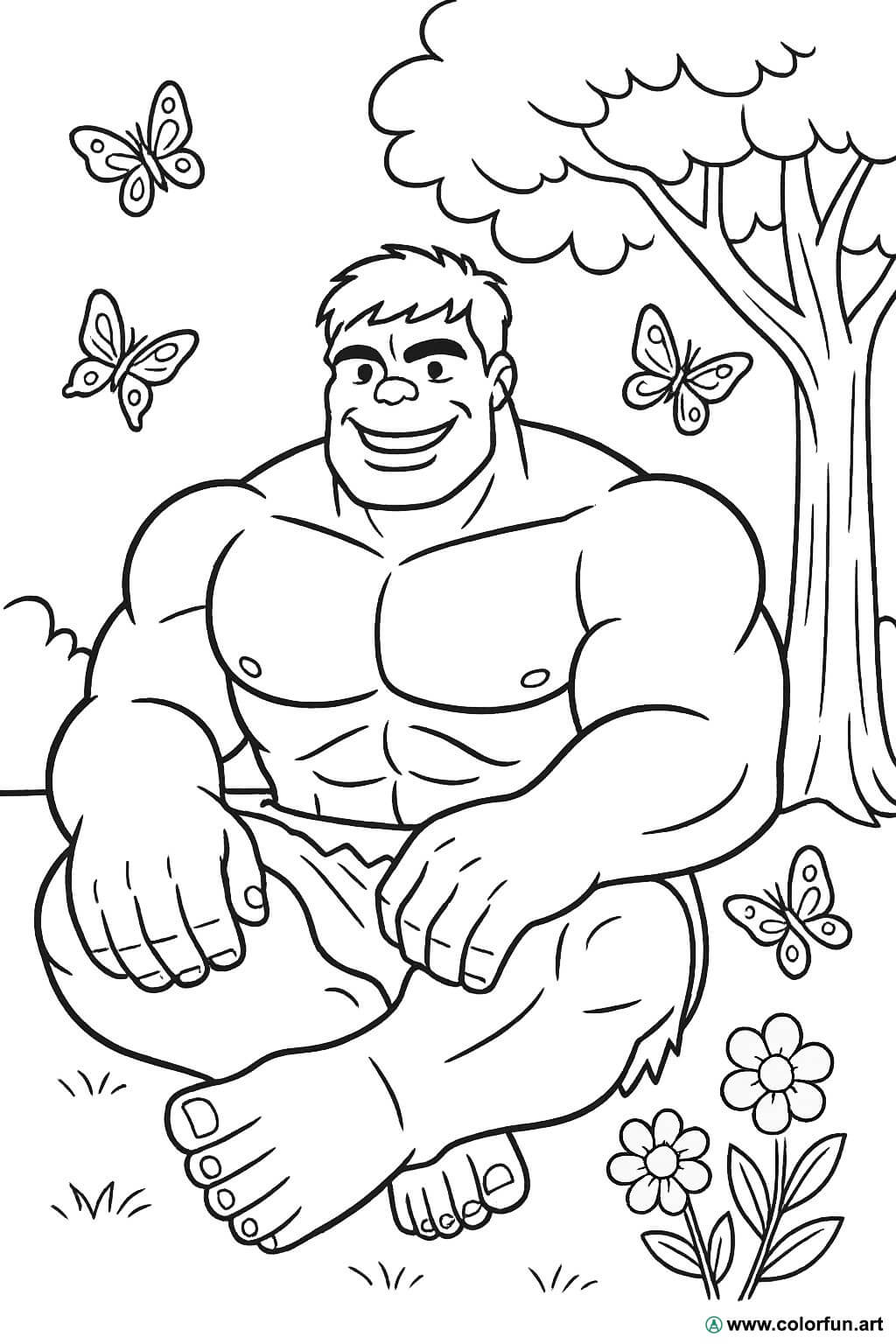 hulk para imprimir e pintar